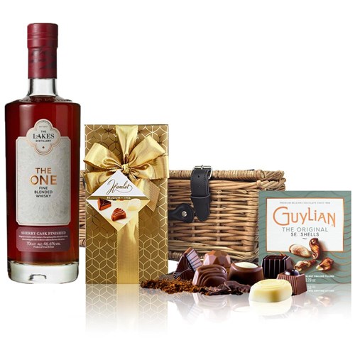 Lakes The One Sherry Cask Whisky And Chocolates Hamper